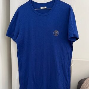 Bikkembergs Royal Blue Crewneck Tee with Chest Emblem
